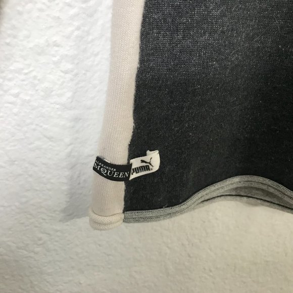 Alexander McQueen x Puma Sweater Size S Colorblock Viscose Blend Gray Ivory - Picture 9 of 14